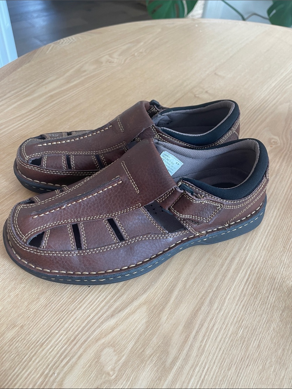 STREETCARS Coach Fisherman’s Style Sandals Brown Leather Men’s Size 8 NEW